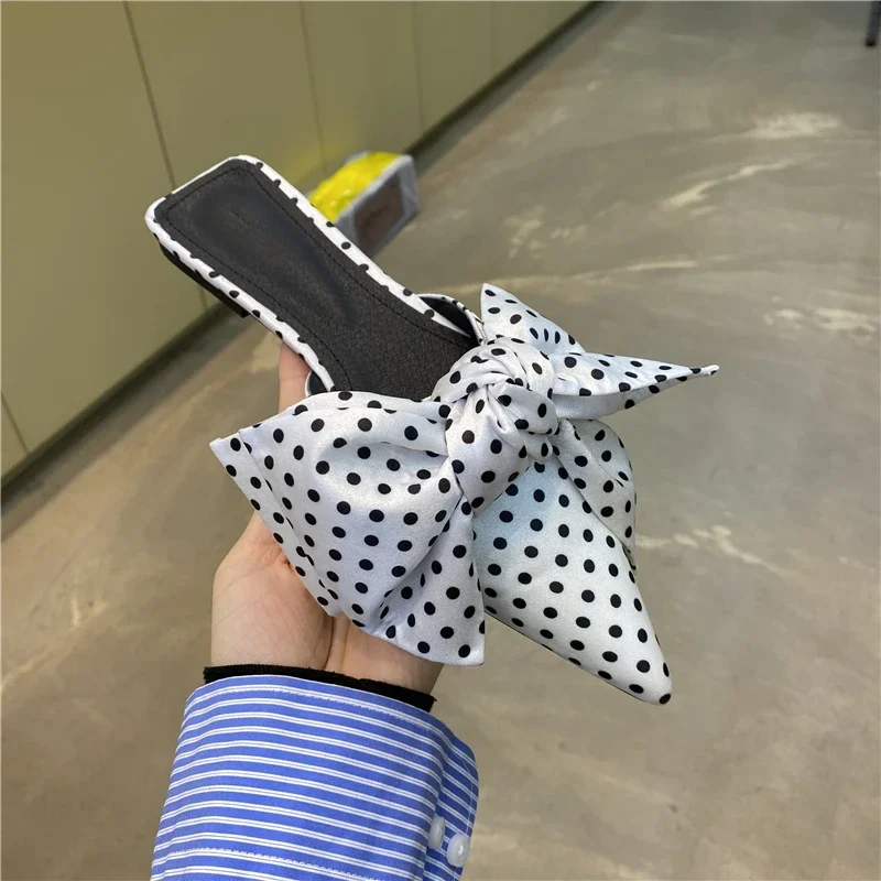 รองเท้าแตะผู้หญิงแบบสวม โบว์ให - Satin Bow Tie บทวิจารณ์และราคา