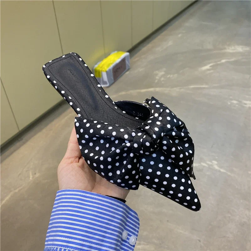 รองเท้าแตะผู้หญิงแบบสวม โบว์ให - Satin Bow Tie บทวิจารณ์และราคา
