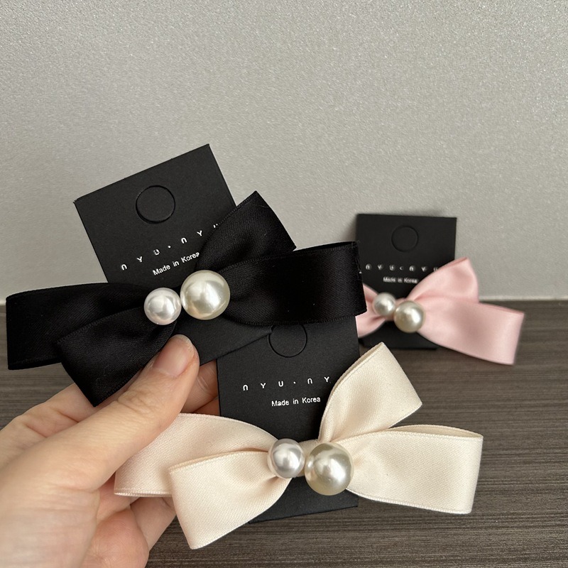 โบว์ผูกผมใหม่สำหรับกิ๊บติดผมขอ - Satin Bow Tie บทวิจารณ์และราคา