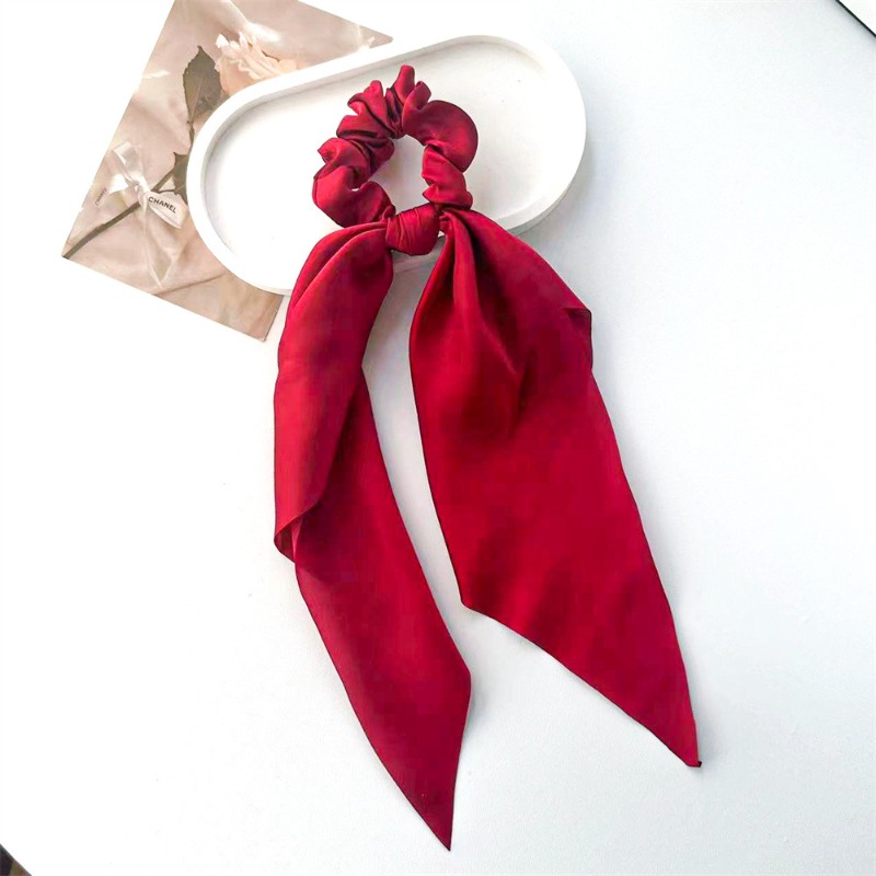 1 ชิ้น ยางรัดผมแบบริบบิ้นซาติน - Satin Bow Tie บทวิจารณ์และราคา