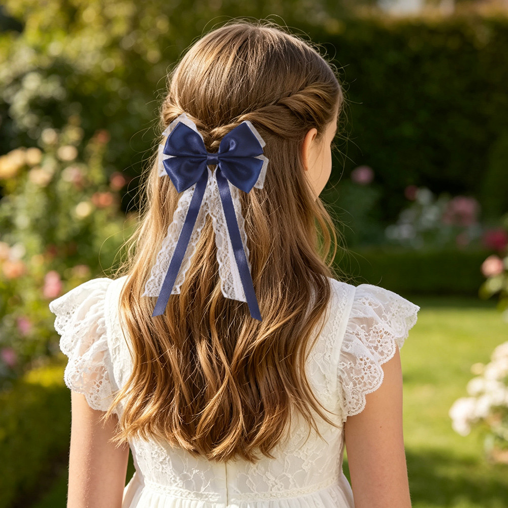 2 ชิ้น/ชุด ยางรัดผมผ้าซาตินประ - Satin Bow Tie บทวิจารณ์และราคา