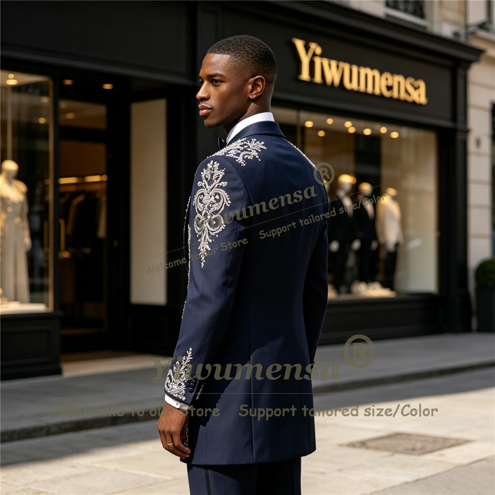 ชุดสูทผู้ชายประดับคริสตัลทำมือ - Men Formal Wear Wedding บทวิจารณ์และราคา