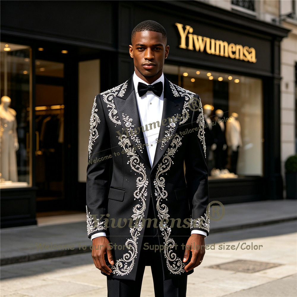 ชุดสูทผู้ชายประดับคริสตัลทำมือ - Men Formal Wear Wedding บทวิจารณ์และราคา