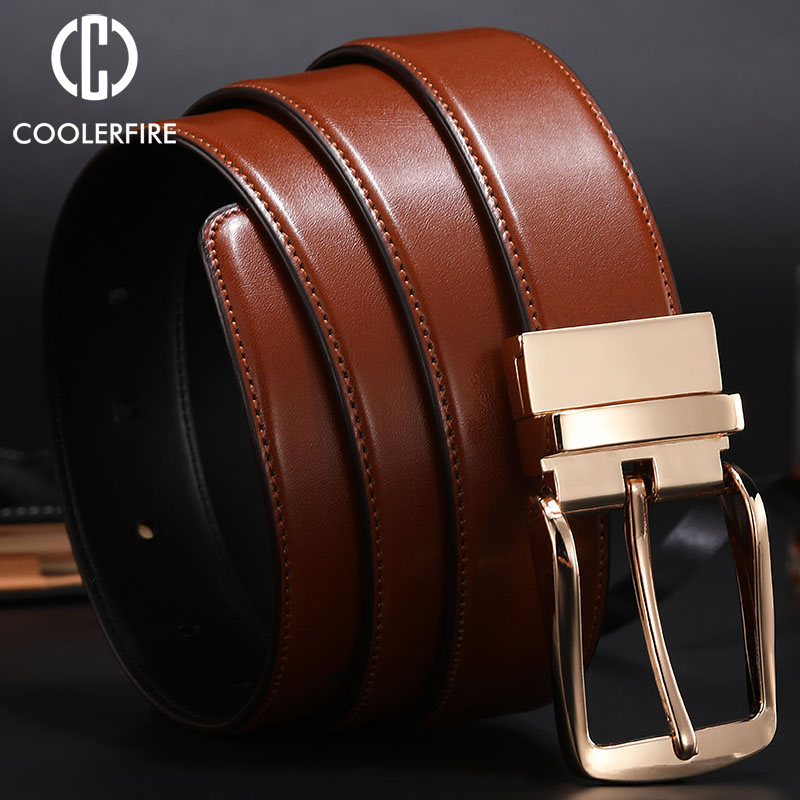ใหม่เข็มขัดหนังแท้แบบหมุนได้สอ - Men'S Formal Wear Belt บทวิจารณ์และราคา