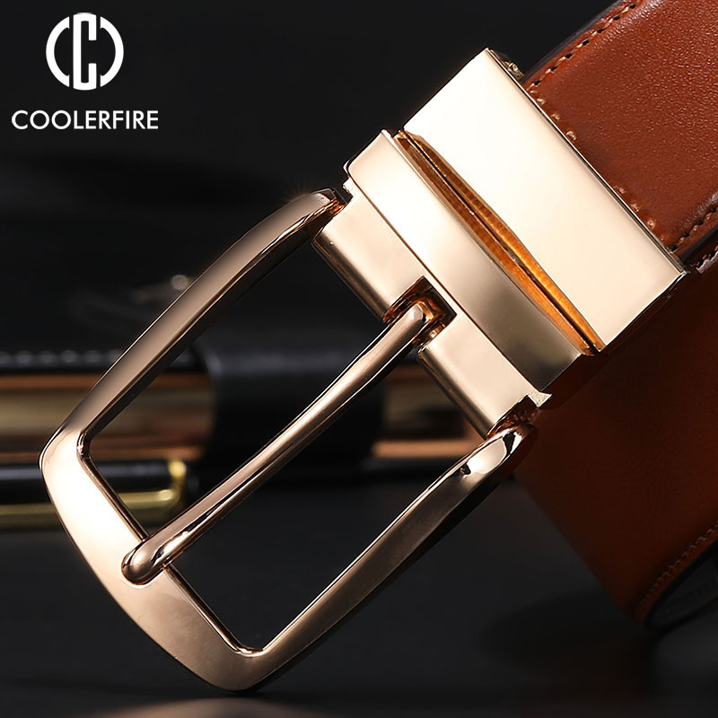 ใหม่เข็มขัดหนังแท้แบบหมุนได้สอ - Men'S Formal Wear Belt บทวิจารณ์และราคา
