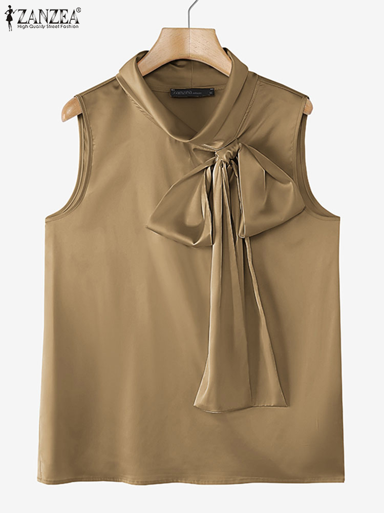 ZANZEA Elegant เสื้อ Bow Tie T - Satin Bow Tie บทวิจารณ์และราคา