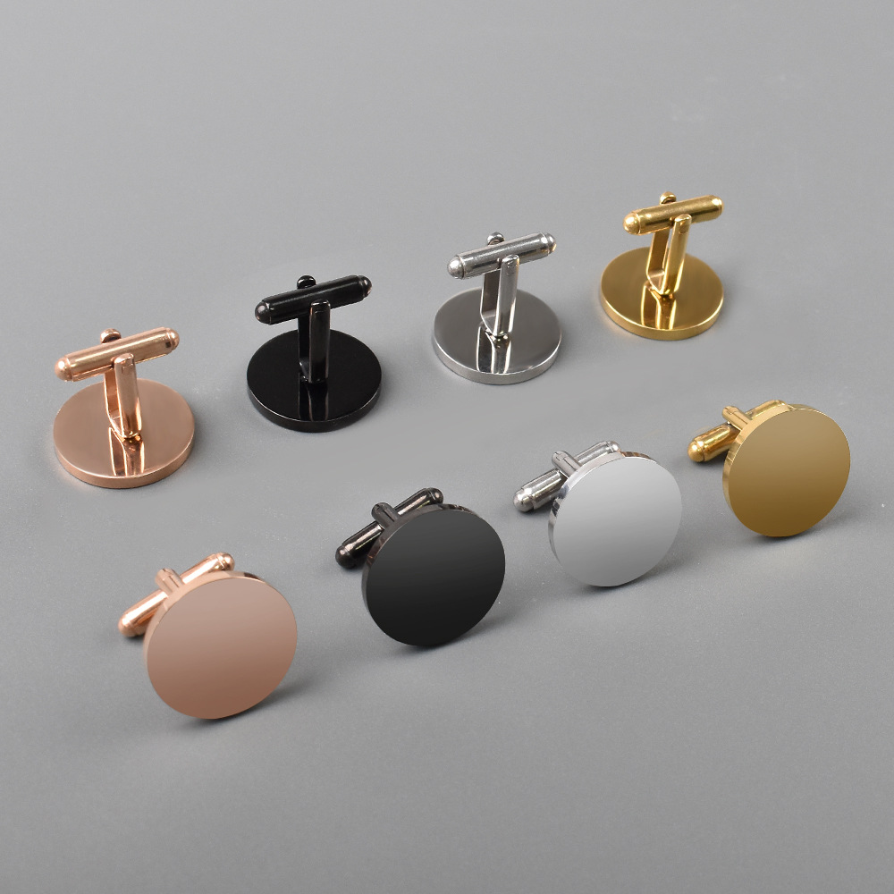 ชุดกระดุมข้อมือโลหะแฟชั่นผู้ชา - Cufflinks Silver Set บทวิจารณ์และราคา