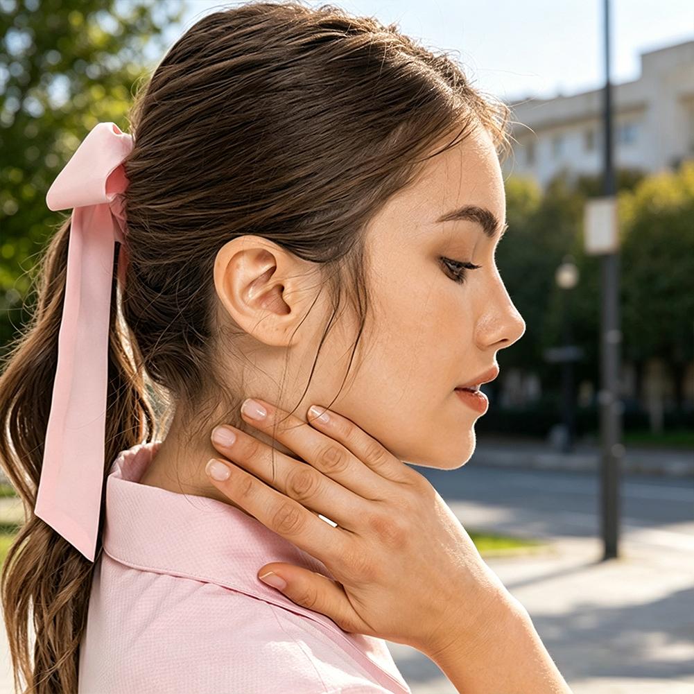 ยางรัดผมผ้าซาตินเนื้อนุ่ม พร้อ - Satin Bow Tie บทวิจารณ์และราคา