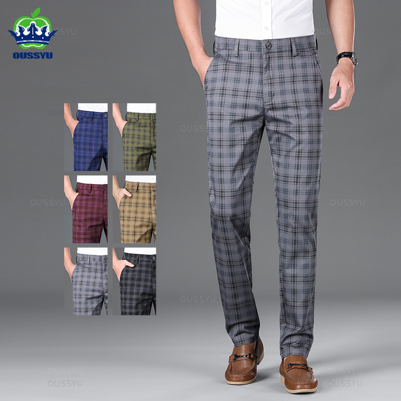 Oussyu กางเกงขายาวกางเกงขายาวล - Men'S Formal Style บทวิจารณ์และราคา